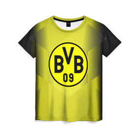 Женская футболка 3D с принтом FC Borussia 2018 Original в городе Новоалтайск, 100% полиэфир ( синтетическое хлопкоподобное полотно) | прямой крой, круглый вырез горловины, длина до линии бедер | боруссия | дортмунд