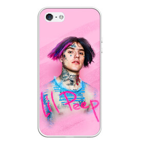 Чехол для iPhone 5/5S матовый с принтом Lil Pink в городе Новоалтайск, Силикон | Область печати: задняя сторона чехла, без боковых панелей | Тематика изображения на принте: lil peep | rap | густав ор | лил пип | рэп