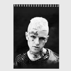 Скетчбук с принтом Rip Peep в городе Новоалтайск, 100% бумага
 | 48 листов, плотность листов — 100 г/м2, плотность картонной обложки — 250 г/м2. Листы скреплены сверху удобной пружинной спиралью | lil peep | rap | густав ор | лил пип | рэп