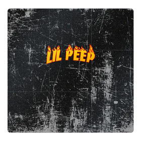Магнитный плакат 3Х3 с принтом Lil Fire Peep в городе Новоалтайск, Полимерный материал с магнитным слоем | 9 деталей размером 9*9 см | Тематика изображения на принте: lil peep | rap | густав ор | лил пип | рэп