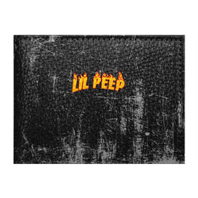 Обложка для студенческого билета с принтом Lil Fire Peep в городе Новоалтайск, натуральная кожа | Размер: 11*8 см; Печать на всей внешней стороне | Тематика изображения на принте: lil peep | rap | густав ор | лил пип | рэп