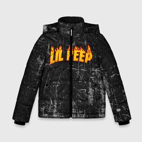 Зимняя куртка для мальчиков 3D с принтом Lil Fire Peep в городе Новоалтайск, ткань верха — 100% полиэстер; подклад — 100% полиэстер, утеплитель — 100% полиэстер | длина ниже бедра, удлиненная спинка, воротник стойка и отстегивающийся капюшон. Есть боковые карманы с листочкой на кнопках, утяжки по низу изделия и внутренний карман на молнии. 

Предусмотрены светоотражающий принт на спинке, радужный светоотражающий элемент на пуллере молнии и на резинке для утяжки | lil peep | rap | густав ор | лил пип | рэп