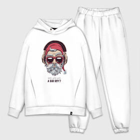 Мужской костюм хлопок OVERSIZE с принтом Who was a bad boy в городе Новоалтайск,  |  | bad | beard | boy | christmas | hipster | new year | santa | борода | дед мороз | новый год | рождество | санта | хипстер