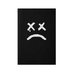 Обложка для паспорта матовая кожа с принтом LiL PEEP RIP в городе Новоалтайск, натуральная матовая кожа | размер 19,3 х 13,7 см; прозрачные пластиковые крепления | Тематика изображения на принте: band | cry baby | emo | lil peep | music | musician | rap | smile | swag | tear | музыка | музыкант | нытик | рэп | сваг | слеза | смайлик | эмо
