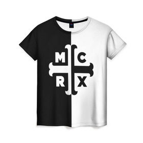 Женская футболка 3D с принтом My Chemical Romance в городе Новоалтайск, 100% полиэфир ( синтетическое хлопкоподобное полотно) | прямой крой, круглый вырез горловины, длина до линии бедер | gerard way | mcr | my chemical romance | альтернативный | группа | джерард уэй | май кемикал романс | мкр | мой химический роман | мхр | мцр | панк | поп | поппанк | рок | рэй торо