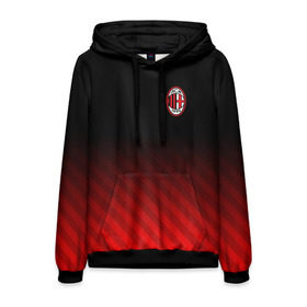 Мужская толстовка 3D с принтом AC MILAN в городе Новоалтайск, 100% полиэстер | двухслойный капюшон со шнурком для регулировки, мягкие манжеты на рукавах и по низу толстовки, спереди карман-кенгуру с мягким внутренним слоем. | ac milan | fc | fc milan | football | milan | soccer | белый | клуб | красный | милан | спорт | спортивные | фк | футбол | цвет.логотип | черный | эмблема