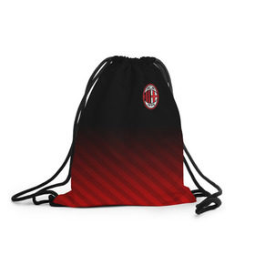 Рюкзак-мешок 3D с принтом AC MILAN в городе Новоалтайск, 100% полиэстер | плотность ткани — 200 г/м2, размер — 35 х 45 см; лямки — толстые шнурки, застежка на шнуровке, без карманов и подкладки | Тематика изображения на принте: ac milan | fc | fc milan | football | milan | soccer | белый | клуб | красный | милан | спорт | спортивные | фк | футбол | цвет.логотип | черный | эмблема