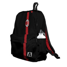 Рюкзак 3D с принтом AC MILAN в городе Новоалтайск, 100% полиэстер | лямки с регулируемой длиной, сверху петелька, чтобы рюкзак можно было повесить на вешалку. Основное отделение закрывается на молнию, как и внешний карман. Внутри два дополнительных кармана, один из которых закрывается на молнию. По бокам два дополнительных кармашка | ac milan | fc | fc milan | football | milan | soccer | белый | клуб | красный | милан | спорт | спортивные | фк | футбол | цвет.логотип | черный | эмблема