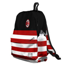 Рюкзак 3D с принтом AC MILAN в городе Новоалтайск, 100% полиэстер | лямки с регулируемой длиной, сверху петелька, чтобы рюкзак можно было повесить на вешалку. Основное отделение закрывается на молнию, как и внешний карман. Внутри два дополнительных кармана, один из которых закрывается на молнию. По бокам два дополнительных кармашка | ac milan | fc | fc milan | football | milan | soccer | белый | клуб | красный | милан | спорт | спортивные | фк | футбол | цвет.логотип | черный | эмблема