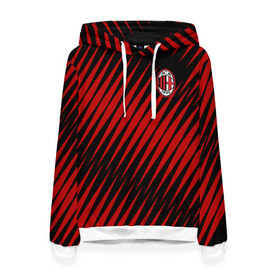 Женская толстовка 3D с принтом AC MILAN в городе Новоалтайск, 100% полиэстер  | двухслойный капюшон со шнурком для регулировки, мягкие манжеты на рукавах и по низу толстовки, спереди карман-кенгуру с мягким внутренним слоем. | ac milan | fc | fc milan | football | milan | soccer | белый | клуб | красный | милан | спорт | спортивные | фк | футбол | цвет.логотип | черный | эмблема