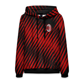 Мужская толстовка 3D с принтом AC MILAN в городе Новоалтайск, 100% полиэстер | двухслойный капюшон со шнурком для регулировки, мягкие манжеты на рукавах и по низу толстовки, спереди карман-кенгуру с мягким внутренним слоем. | ac milan | fc | fc milan | football | milan | soccer | белый | клуб | красный | милан | спорт | спортивные | фк | футбол | цвет.логотип | черный | эмблема