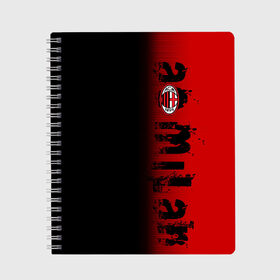 Тетрадь с принтом AC MILAN в городе Новоалтайск, 100% бумага | 48 листов, плотность листов — 60 г/м2, плотность картонной обложки — 250 г/м2. Листы скреплены сбоку удобной пружинной спиралью. Уголки страниц и обложки скругленные. Цвет линий — светло-серый
 | Тематика изображения на принте: ac milan | fc | fc milan | football | milan | soccer | белый | клуб | красный | милан | спорт | спортивные | фк | футбол | цвет.логотип | черный | эмблема