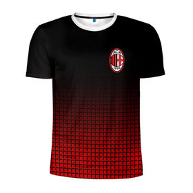 Мужская футболка 3D спортивная с принтом AC MILAN в городе Новоалтайск, 100% полиэстер с улучшенными характеристиками | приталенный силуэт, круглая горловина, широкие плечи, сужается к линии бедра | ac milan | fc | fc milan | football | milan | soccer | белый | клуб | красный | милан | спорт | спортивные | фк | футбол | цвет.логотип | черный | эмблема