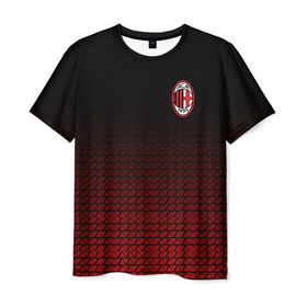 Мужская футболка 3D с принтом AC MILAN в городе Новоалтайск, 100% полиэфир | прямой крой, круглый вырез горловины, длина до линии бедер | ac milan | fc | fc milan | football | milan | soccer | белый | клуб | красный | милан | спорт | спортивные | фк | футбол | цвет.логотип | черный | эмблема