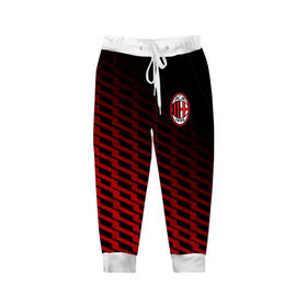 Детские брюки 3D с принтом AC MILAN в городе Новоалтайск, 100% полиэстер | манжеты по низу, эластичный пояс регулируется шнурком, по бокам два кармана без застежек, внутренняя часть кармана из мелкой сетки | ac milan | fc | fc milan | football | milan | soccer | белый | клуб | красный | милан | спорт | спортивные | фк | футбол | цвет.логотип | черный | эмблема