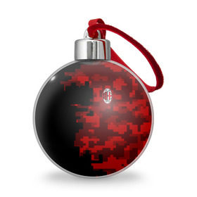 Ёлочный шар с принтом AC MILAN в городе Новоалтайск, Пластик | Диаметр: 77 мм | ac milan | fc | fc milan | football | milan | soccer | белый | клуб | красный | милан | спорт | спортивные | фк | футбол | цвет.логотип | черный | эмблема