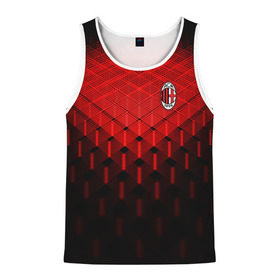 Мужская майка 3D с принтом AC MILAN в городе Новоалтайск, 100% полиэстер | круглая горловина, приталенный силуэт, длина до линии бедра. Пройма и горловина окантованы тонкой бейкой | ac milan | fc | fc milan | football | milan | soccer | белый | клуб | красный | милан | спорт | спортивные | фк | футбол | цвет.логотип | черный | эмблема