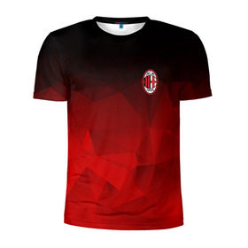 Мужская футболка 3D спортивная с принтом AC MILAN в городе Новоалтайск, 100% полиэстер с улучшенными характеристиками | приталенный силуэт, круглая горловина, широкие плечи, сужается к линии бедра | ac milan | fc | fc milan | football | milan | soccer | белый | клуб | красный | милан | спорт | спортивные | фк | футбол | цвет.логотип | черный | эмблема