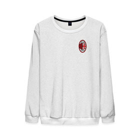 Мужской свитшот 3D с принтом AC MILAN в городе Новоалтайск, 100% полиэстер с мягким внутренним слоем | круглый вырез горловины, мягкая резинка на манжетах и поясе, свободная посадка по фигуре | ac milan | fc | fc milan | football | milan | soccer | белый | клуб | красный | милан | спорт | спортивные | фк | футбол | цвет.логотип | черный | эмблема