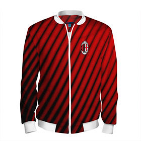 Мужской бомбер 3D с принтом AC MILAN в городе Новоалтайск, 100% полиэстер | застегивается на молнию, по бокам два кармана без застежек, по низу бомбера и на воротнике - эластичная резинка | Тематика изображения на принте: 