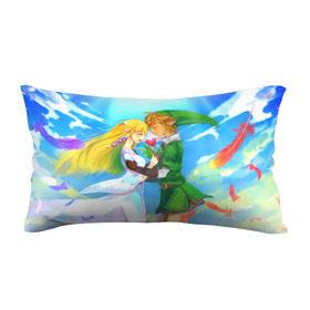 Подушка 3D антистресс с принтом Линк и Зельда в городе Новоалтайск, наволочка — 100% полиэстер, наполнитель — вспененный полистирол | состоит из подушки и наволочки на молнии | legend of zelda | link | зельда | линк
