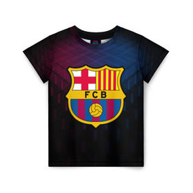Детская футболка 3D с принтом FC Barca 2018 Original в городе Новоалтайск, 100% гипоаллергенный полиэфир | прямой крой, круглый вырез горловины, длина до линии бедер, чуть спущенное плечо, ткань немного тянется | Тематика изображения на принте: fc | fc barcelona | fcb | барселона | спорт | спортивные | фк | футбол | футбольный клуб