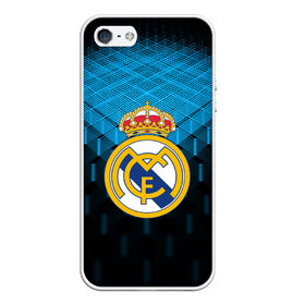 Чехол для iPhone 5/5S матовый с принтом Real Madrid 2018 Original в городе Новоалтайск, Силикон | Область печати: задняя сторона чехла, без боковых панелей | emirates | fc | real madrid | геометрия | реал мадрид | футбольный клуб | эмблема