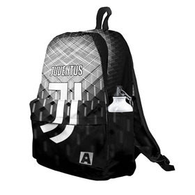 Рюкзак 3D с принтом Juventus 2018 Original в городе Новоалтайск, 100% полиэстер | лямки с регулируемой длиной, сверху петелька, чтобы рюкзак можно было повесить на вешалку. Основное отделение закрывается на молнию, как и внешний карман. Внутри два дополнительных кармана, один из которых закрывается на молнию. По бокам два дополнительных кармашка | fly emirates | juventus | ronaldo | клуб | линии | мода | модные | мяч | реал мадрид | спорт | спортивные | стиль | футбол | футбольный клуб | экстрим | эмблема | ювентус