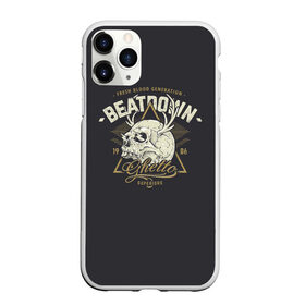 Чехол для iPhone 11 Pro матовый с принтом Beatdown Ghetto 1986 в городе Новоалтайск, Силикон |  | bones | gothic | grunge | horns | lightning | rock and roll | skeleton | skull | tattoo | готика | гранж | кости | молнии | рога | рок н ролл | скелет | тату | череп