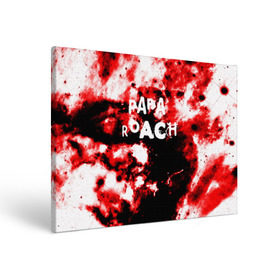 Холст прямоугольный с принтом PAPA ROACH BLOOD ROCK STYLE в городе Новоалтайск, 100% ПВХ |  | papa roach | roach | папа роач | папароач | папароч | роач | роч