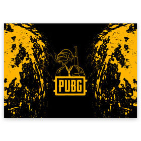 Поздравительная открытка с принтом PUBG в городе Новоалтайск, 100% бумага | плотность бумаги 280 г/м2, матовая, на обратной стороне линовка и место для марки
 | playerunknowns battlegrounds | pubg | боевик | военные | война | игры | известные | оружие | шутеры