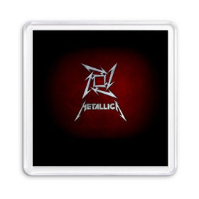 Магнит 55*55 с принтом Metallica в городе Новоалтайск, Пластик | Размер: 65*65 мм; Размер печати: 55*55 мм | Тематика изображения на принте: metallica | группа | джеймс хэтфилд | кирк хэмметт | ларс ульрих | метал | металика | металлика | миталика | музыка | роберт трухильо | рок | трэш | трэшметал | хард | хардрок | хеви | хевиметал