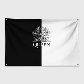 Флаг-баннер с принтом Queen в городе Новоалтайск, 100% полиэстер | размер 67 х 109 см, плотность ткани — 95 г/м2; по краям флага есть четыре люверса для крепления | paul rodgers | queen | quen | брайан мэй | глэм | группа | джон дикон | квин | королева | куин | меркури | меркьюри | мэркури | поп | роджер тейлор | рок | фредди | фреди | хард | хардрок
