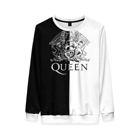 Женский свитшот 3D с принтом Queen в городе Новоалтайск, 100% полиэстер с мягким внутренним слоем | круглый вырез горловины, мягкая резинка на манжетах и поясе, свободная посадка по фигуре | paul rodgers | queen | quen | брайан мэй | глэм | группа | джон дикон | квин | королева | куин | меркури | меркьюри | мэркури | поп | роджер тейлор | рок | фредди | фреди | хард | хардрок