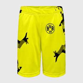 Детские спортивные шорты 3D с принтом FC Borussia 2018 Original в городе Новоалтайск,  100% полиэстер
 | пояс оформлен широкой мягкой резинкой, ткань тянется
 | боруссия | дортмунд
