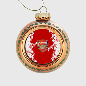 Стеклянный ёлочный шар с принтом ARSENAL ORIGINAL в городе Новоалтайск, Стекло | Диаметр: 80 мм | fc |  fc arsenal | арсенал | спорт | спортивные | фк | футбол | футбольный клуб