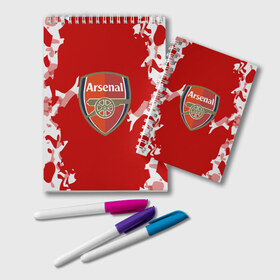 Блокнот с принтом ARSENAL ORIGINAL в городе Новоалтайск, 100% бумага | 48 листов, плотность листов — 60 г/м2, плотность картонной обложки — 250 г/м2. Листы скреплены удобной пружинной спиралью. Цвет линий — светло-серый
 | Тематика изображения на принте: fc |  fc arsenal | арсенал | спорт | спортивные | фк | футбол | футбольный клуб