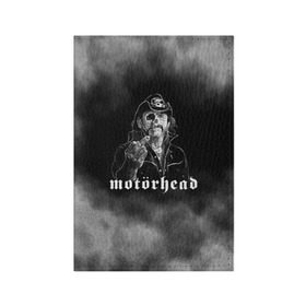 Обложка для паспорта матовая кожа с принтом Motrhead в городе Новоалтайск, натуральная матовая кожа | размер 19,3 х 13,7 см; прозрачные пластиковые крепления | Тематика изображения на принте: larry wallis | lucas fox | motorhead | motrhead | группа | кэмпбелл | лемми | метал | микки ди | мотор хед | моторхед | рок | тейлор | фил | хард | хардрок | хеви | хевиметал