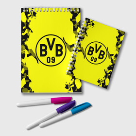 Блокнот с принтом FC Borussia 2018 Original в городе Новоалтайск, 100% бумага | 48 листов, плотность листов — 60 г/м2, плотность картонной обложки — 250 г/м2. Листы скреплены удобной пружинной спиралью. Цвет линий — светло-серый
 | Тематика изображения на принте: боруссия | дортмунд