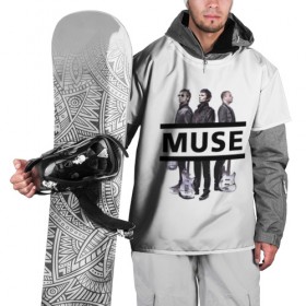 Накидка на куртку 3D с принтом Группа Muse в городе Новоалтайск, 100% полиэстер |  | 