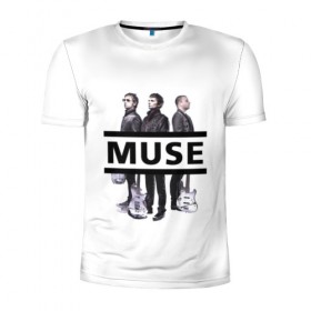 Мужская футболка 3D спортивная с принтом Группа Muse в городе Новоалтайск, 100% полиэстер с улучшенными характеристиками | приталенный силуэт, круглая горловина, широкие плечи, сужается к линии бедра | 