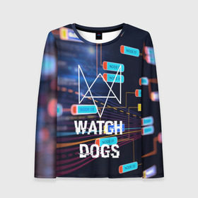 Женский лонгслив 3D с принтом Watch Dogs в городе Новоалтайск, 100% полиэстер | длинные рукава, круглый вырез горловины, полуприлегающий силуэт | game | wath dogs 2 | город | девушка | дрон | игры | компьютеры | пистолет | телефон | технологии | хакер
