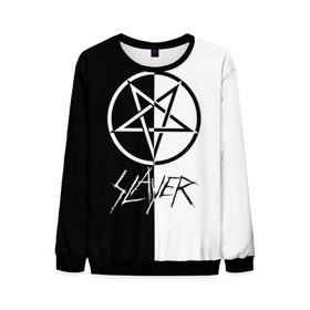 Мужской свитшот 3D с принтом Slayer в городе Новоалтайск, 100% полиэстер с мягким внутренним слоем | круглый вырез горловины, мягкая резинка на манжетах и поясе, свободная посадка по фигуре | slayer | группа | гэри холт | керри кинг | метал | музыка | пентаграмма | песни | пол бостаф | рок | слаер | слайер | слеар | слеер | слейр | слеяр | том арайа | трэш | тяжелый | хеви