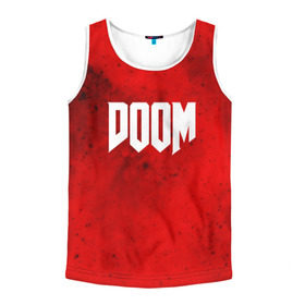 Мужская майка 3D с принтом DOOM MARS GAME в городе Новоалтайск, 100% полиэстер | круглая горловина, приталенный силуэт, длина до линии бедра. Пройма и горловина окантованы тонкой бейкой | Тематика изображения на принте: art | doom | game | возвращение | дум | игра | легенда | шутер