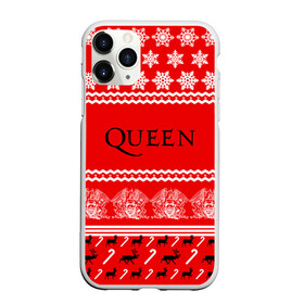 Чехол для iPhone 11 Pro матовый с принтом Праздничный Queen в городе Новоалтайск, Силикон |  | Тематика изображения на принте: paul rodg | queen | quen | брайан мэй | глэм | группа | джон дикон | знак | квин | королева | красный | куин | меркури | меркьюри | мэркури | надпись | новогодний | новый год | поп | праздник | роджер тейлор