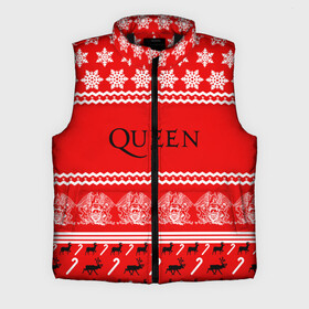 Мужской жилет утепленный 3D с принтом Праздничный Queen в городе Новоалтайск,  |  | Тематика изображения на принте: paul rodg | queen | quen | брайан мэй | глэм | группа | джон дикон | знак | квин | королева | красный | куин | меркури | меркьюри | мэркури | надпись | новогодний | новый год | поп | праздник | роджер тейлор