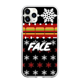Чехол для iPhone 11 Pro Max матовый с принтом Праздничный Face в городе Новоалтайск, Силикон |  | face | hip hop | hiphop | m | mc | rap | vlone | бургер | бургеры | зачитал | знак | иван дрёмин | клауд | красный | мс | надпись | новогодний | новый год | праздник | реп | репер | речитатив | рождество | рэп | рэпер