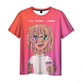 Мужская футболка 3D с принтом Lil Pump Boss в городе Новоалтайск, 100% полиэфир | прямой крой, круглый вырез горловины, длина до линии бедер | hip hop | hiphop | lil pump | mc | rap | газзи гарсия | зачитал | клауд | клауд рэп | лил памп | лили | мс | памп | реп | репер | речитатив | рэп | рэпер | трэп | хип | хип хоп | хипхоп | хоп