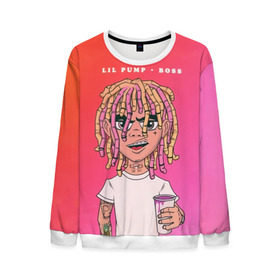 Мужской свитшот 3D с принтом Lil Pump Boss в городе Новоалтайск, 100% полиэстер с мягким внутренним слоем | круглый вырез горловины, мягкая резинка на манжетах и поясе, свободная посадка по фигуре | hip hop | hiphop | lil pump | mc | rap | газзи гарсия | зачитал | клауд | клауд рэп | лил памп | лили | мс | памп | реп | репер | речитатив | рэп | рэпер | трэп | хип | хип хоп | хипхоп | хоп