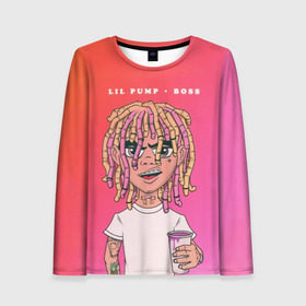 Женский лонгслив 3D с принтом Lil Pump Boss в городе Новоалтайск, 100% полиэстер | длинные рукава, круглый вырез горловины, полуприлегающий силуэт | hip hop | hiphop | lil pump | mc | rap | газзи гарсия | зачитал | клауд | клауд рэп | лил памп | лили | мс | памп | реп | репер | речитатив | рэп | рэпер | трэп | хип | хип хоп | хипхоп | хоп
